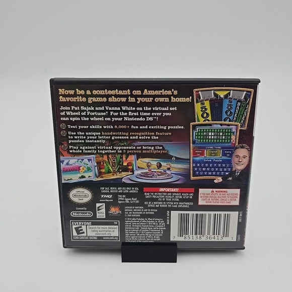 Wheel of Fortune Nintendo DS 2010 Complete‎ Family Game Show Trivia Word Puzzle - Picture 2 of 4